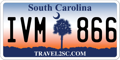 SC license plate IVM866