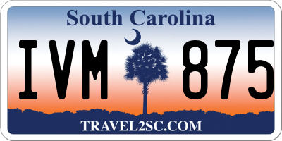 SC license plate IVM875
