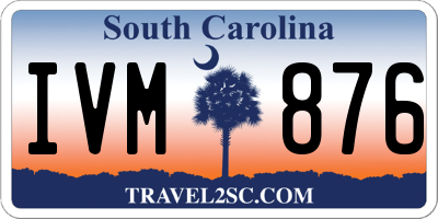 SC license plate IVM876