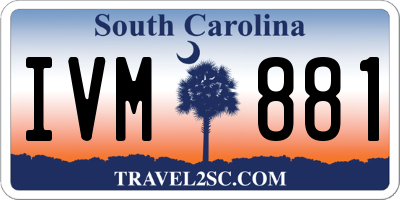 SC license plate IVM881