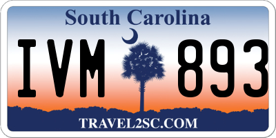 SC license plate IVM893