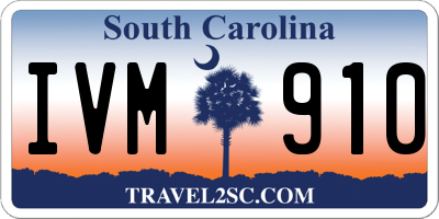SC license plate IVM910