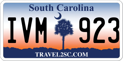 SC license plate IVM923