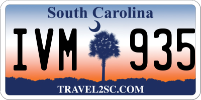 SC license plate IVM935