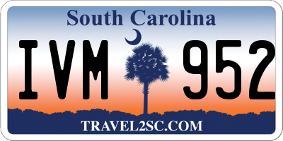 SC license plate IVM952