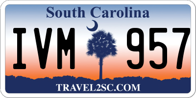 SC license plate IVM957