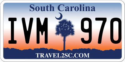 SC license plate IVM970