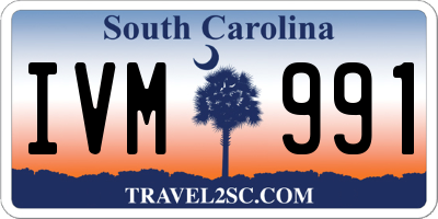 SC license plate IVM991