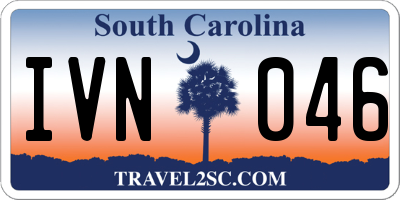 SC license plate IVN046