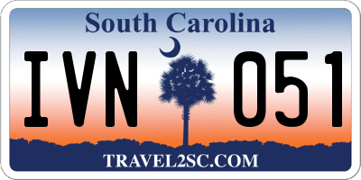 SC license plate IVN051
