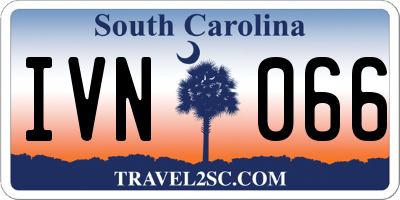 SC license plate IVN066