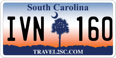SC license plate IVN160