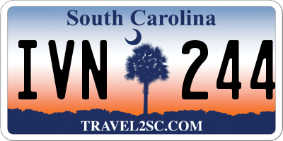 SC license plate IVN244