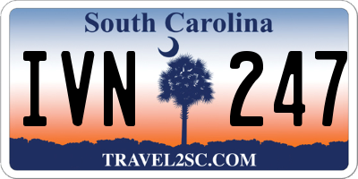 SC license plate IVN247