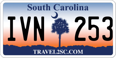 SC license plate IVN253