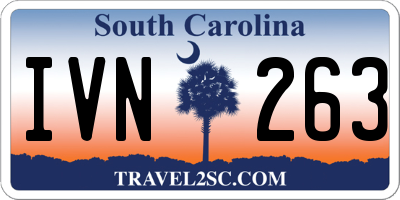 SC license plate IVN263