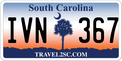 SC license plate IVN367