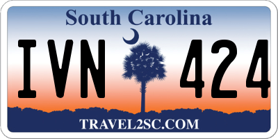 SC license plate IVN424