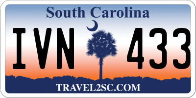 SC license plate IVN433