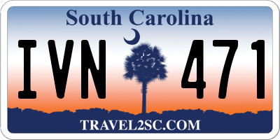 SC license plate IVN471