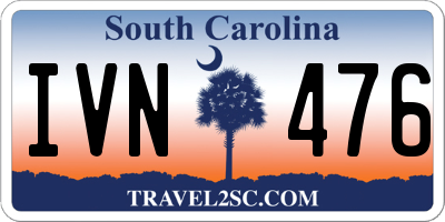 SC license plate IVN476
