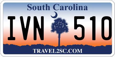 SC license plate IVN510