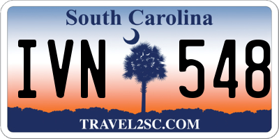 SC license plate IVN548