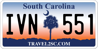 SC license plate IVN551