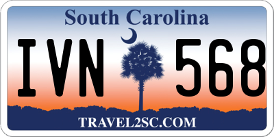 SC license plate IVN568