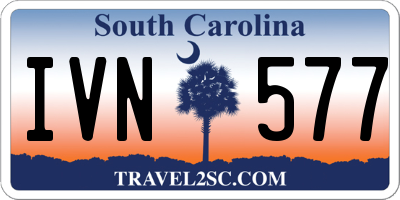 SC license plate IVN577