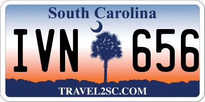 SC license plate IVN656