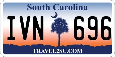 SC license plate IVN696