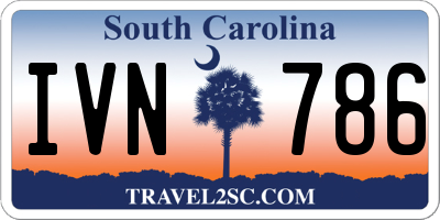 SC license plate IVN786