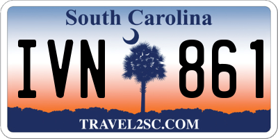 SC license plate IVN861