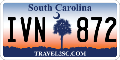 SC license plate IVN872