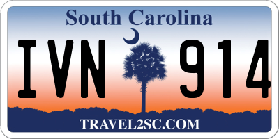 SC license plate IVN914