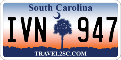 SC license plate IVN947