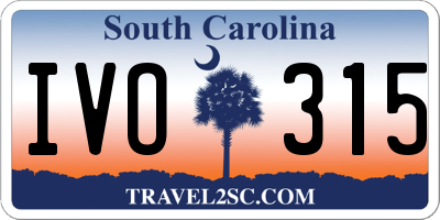 SC license plate IVO315