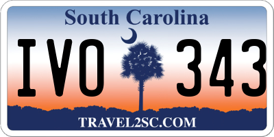 SC license plate IVO343
