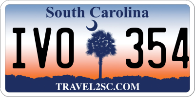 SC license plate IVO354