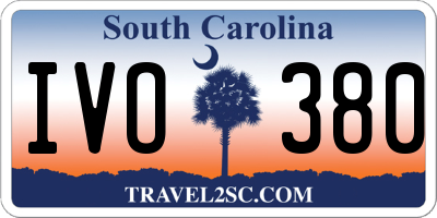 SC license plate IVO380