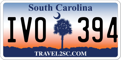 SC license plate IVO394