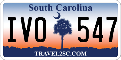 SC license plate IVO547