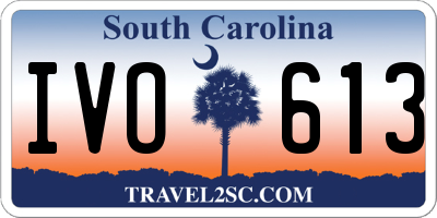 SC license plate IVO613