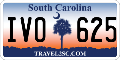 SC license plate IVO625