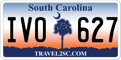 SC license plate IVO627