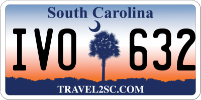 SC license plate IVO632