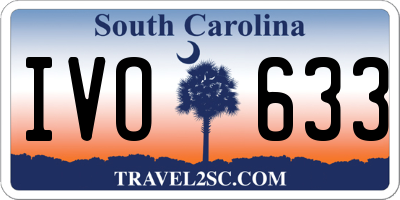 SC license plate IVO633