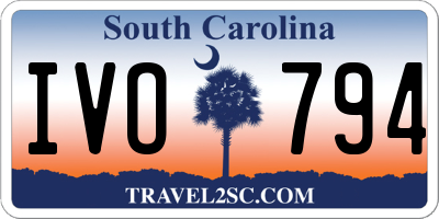 SC license plate IVO794