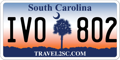 SC license plate IVO802